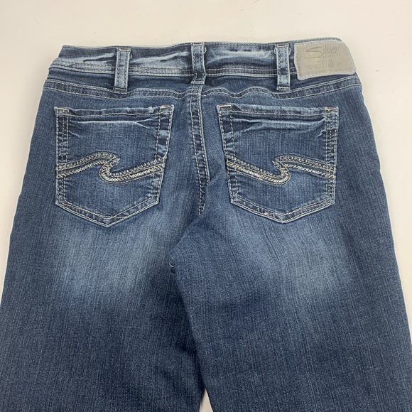 Silver Jeans Suki High Slim Bootcut Fluid Denim Jeans Size 30 Long Inseam - Picture 5 of 16